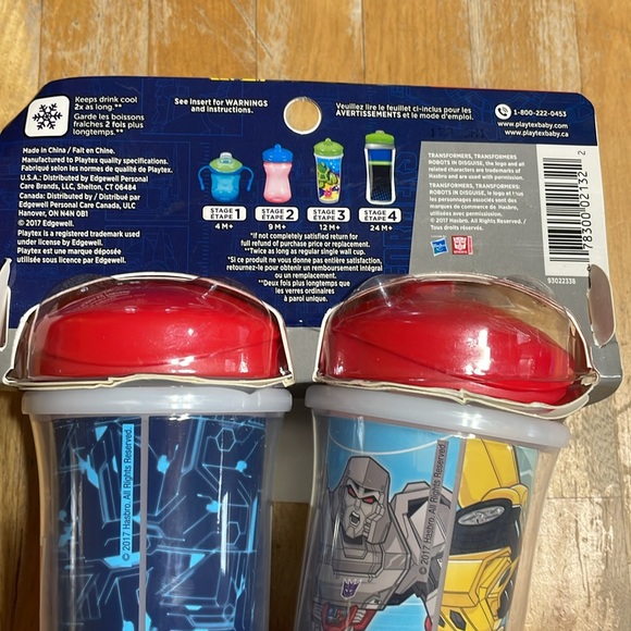 Brand new set of 5 playtex transformers sipsters - Picture 4 of 4